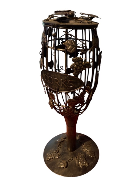 Other - 13” Decorative Metal Cork Holder - Dark Bronze Finish